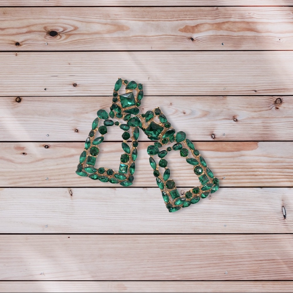 Vintage Green Rhinestone